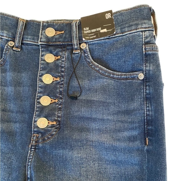 Express Super High Waisted Slim Jeans - Picture 2 of 5